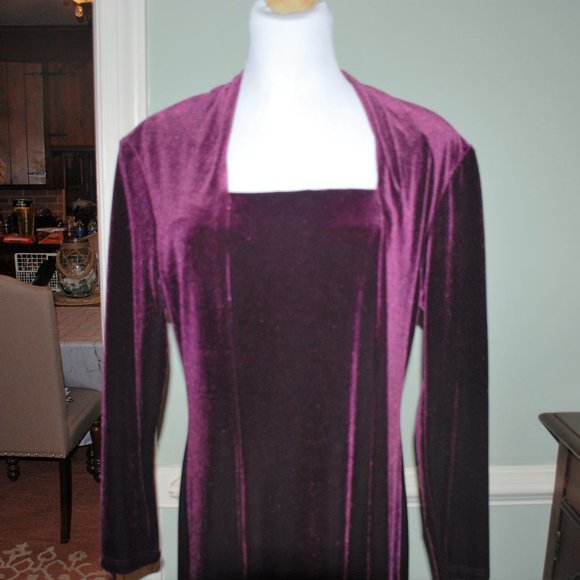 New Coldwater Creek Velvet Holiday Perfect Dress - Picture 3 of 6